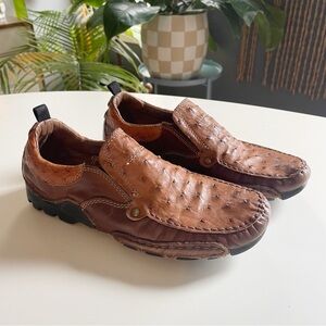 Lobo Solo Ostrich Driving Shoes | Size 8.5